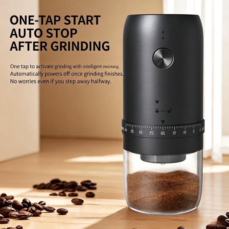 Coffee Bean Grinder Electric - ポータブル USB 電気カフェティエラ豆グラインダー 40 ギアカフェテラ充電式グラインダー家庭用ミニコーヒーカフェテラポータティル