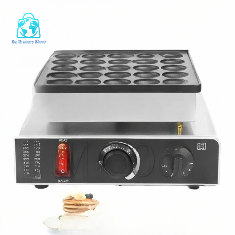 Mini Waffle Maker Machine - 25穴ハート型ミニダッチパンケーキワッフルメーカー電気製造機