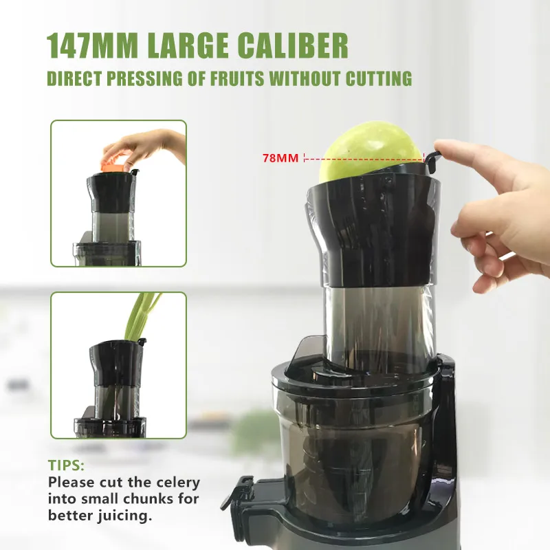 ファームホームストア イスローオレンジ柑橘類ジューサーマシン - Electric Slow Juicer Cold Press のレビューと価格