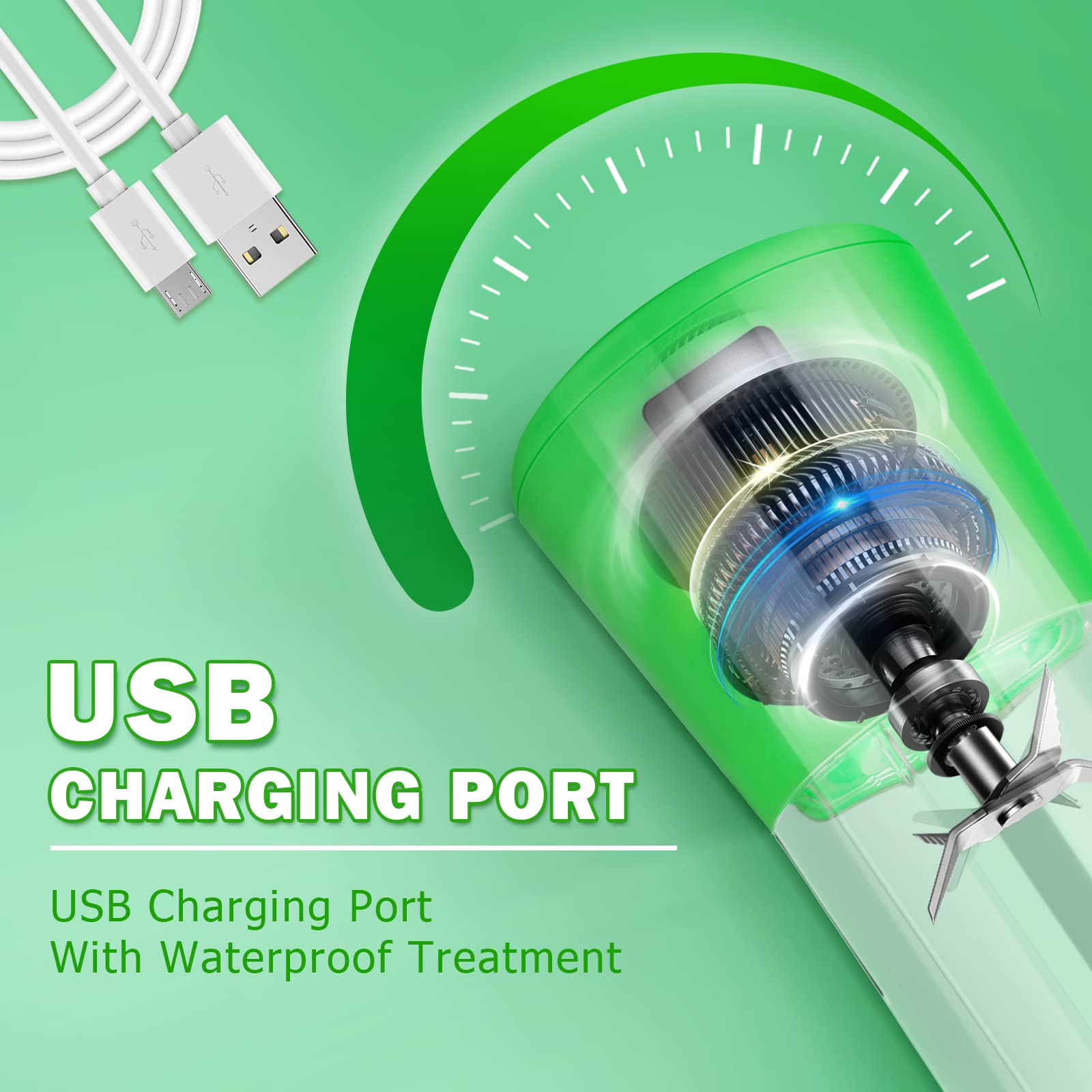 ポータブルミニ電気ジューサー 380 ミリリットルハンドヘル - Portable Blender Usb Rechargeable のレビューと価格
