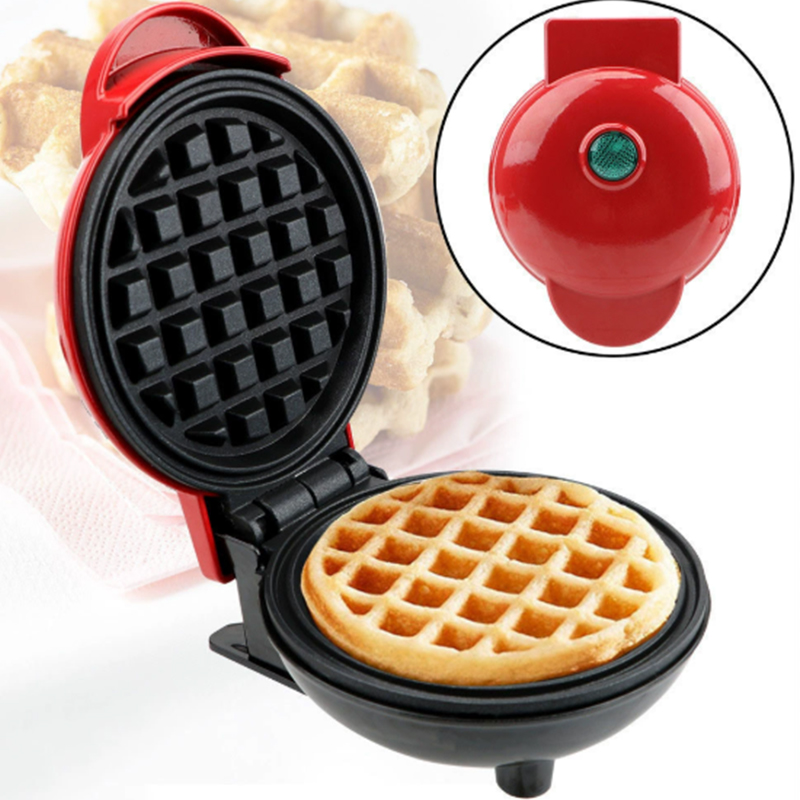 米国プラグポータブルミニ電気ワッフルメーカー焦げ付き防止パン - Mini Waffle Maker Machine のレビューと価格