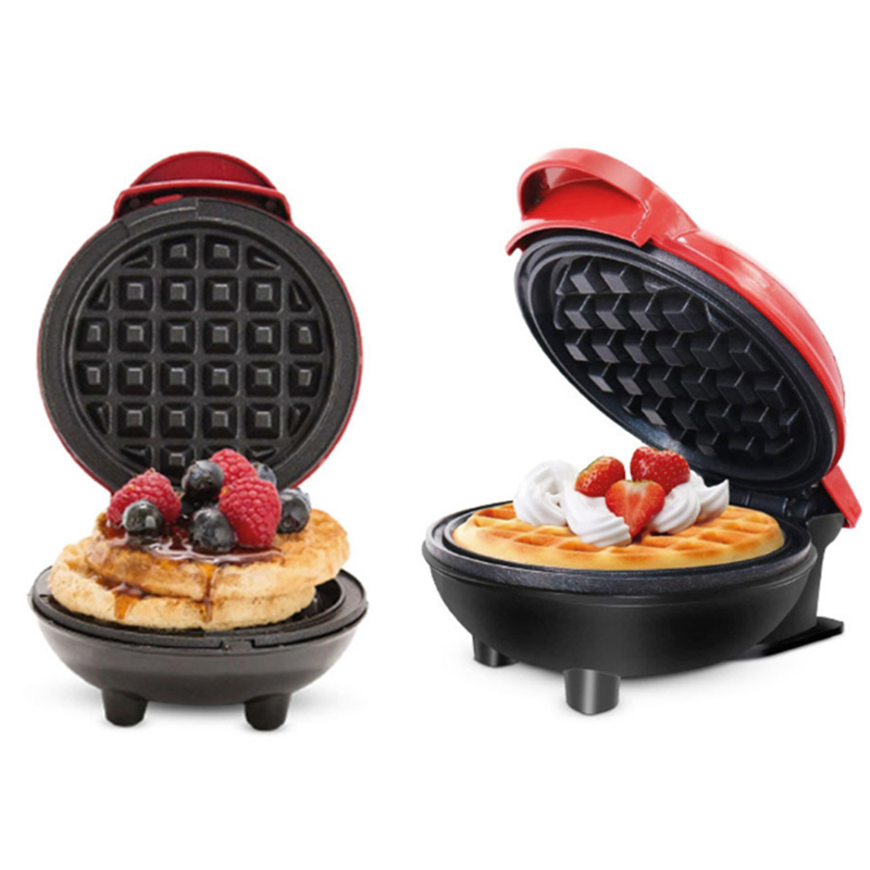 米国プラグポータブルミニ電気ワッフルメーカー焦げ付き防止パン - Mini Waffle Maker Machine のレビューと価格