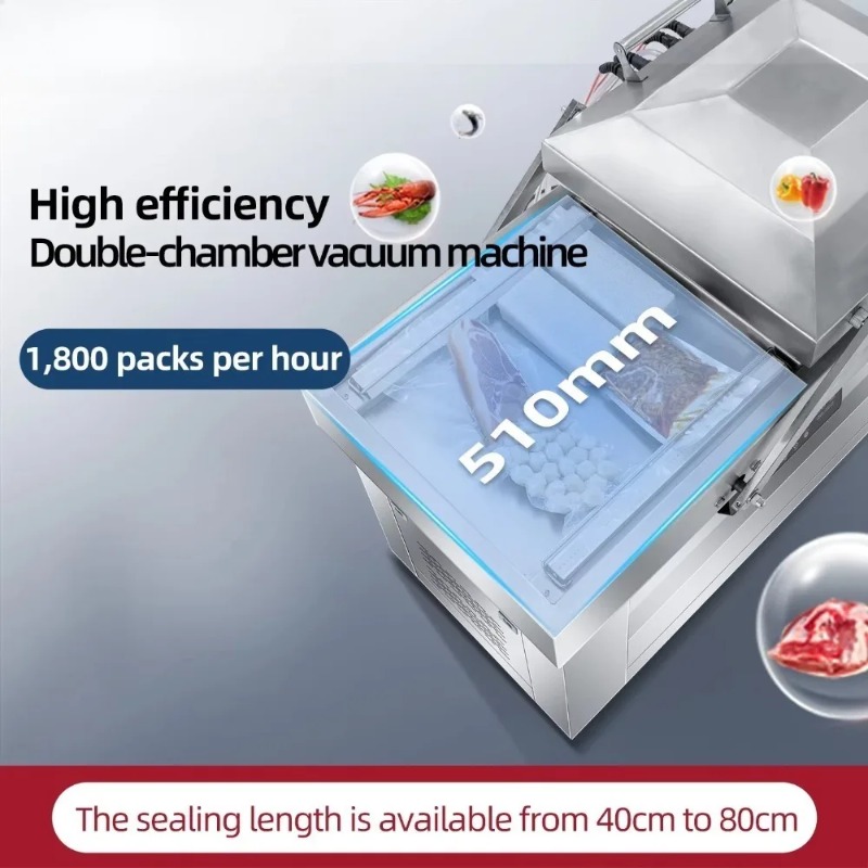 二重チャンバー真空包装機 大型業務用食品包装機 調理済み食品 - Food Vacuum Sealer Machine のレビューと価格