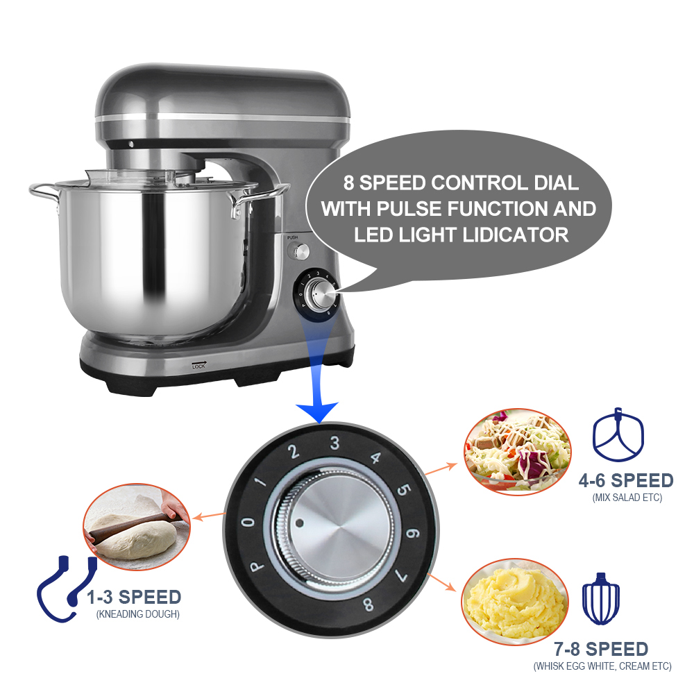 11L 2000W 大型強力電動ミキサー ダブルドウフック付 - Kitchen Appliances のレビューと価格